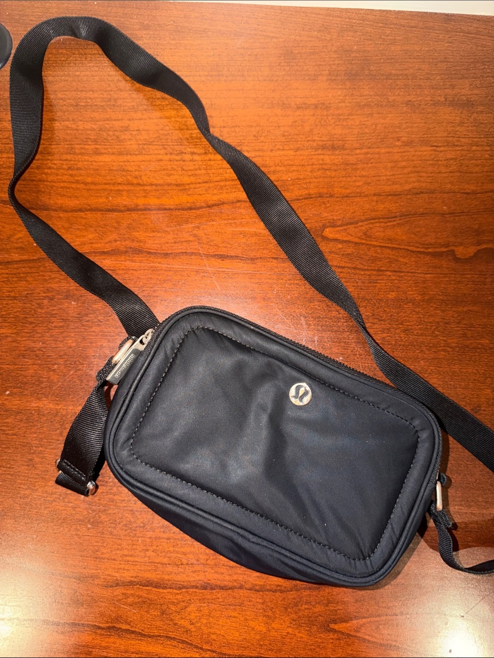 lululemon athletica Black Nylon Crossbody Belt Bag